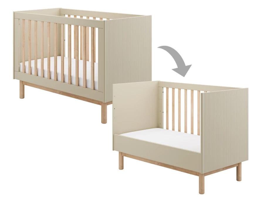Pinio Miloo ombouwbaar ledikant 60x120 champagne