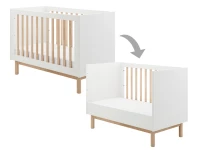 Pinio Miloo ombouwbaar ledikant 60x120 - wit