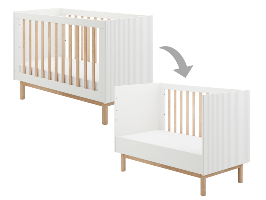 Pinio Miloo ombouwbaar ledikant 60x120 - wit
