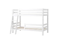Hoppekids ECO Luxury stapelbed met uitvalbeschermer 90x200 - schuine ladder