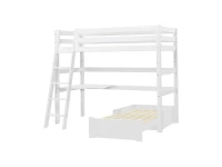 Hoppekids ECO Luxury hoogslaper met bureau en lounge 90x200 - schuine ladder - luxe bodem
