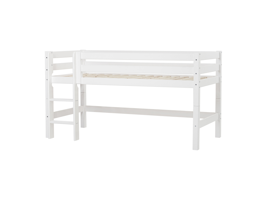 Hoppekids ECO Luxury halfhoogslaper 90x200 - rechte ladder - luxe bodem