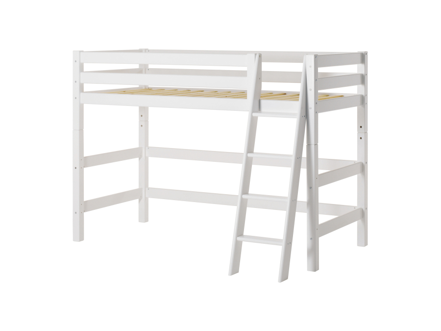Hoppekids ECO Luxury verhoogde halfhoogslaper 90x200 - schuine ladder