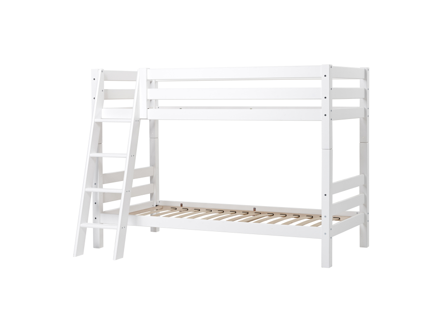 Hoppekids ECO Luxury stapelbed 90x200 - schuine ladder - luxe bodem