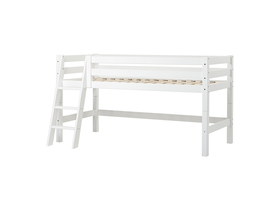 Hoppekids ECO Luxury halfhoogslaper 90x200 - schuine ladder - luxe bodem