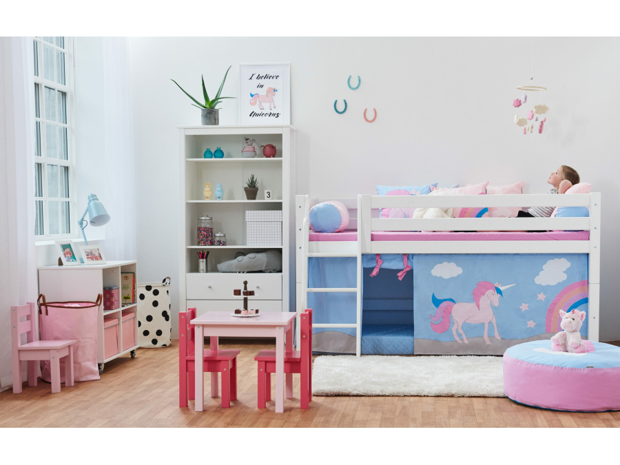 Hoppekids ECO Luxury halfhoogslaper 90x200 - rechte ladder - luxe bodem - Afbeelding 3
