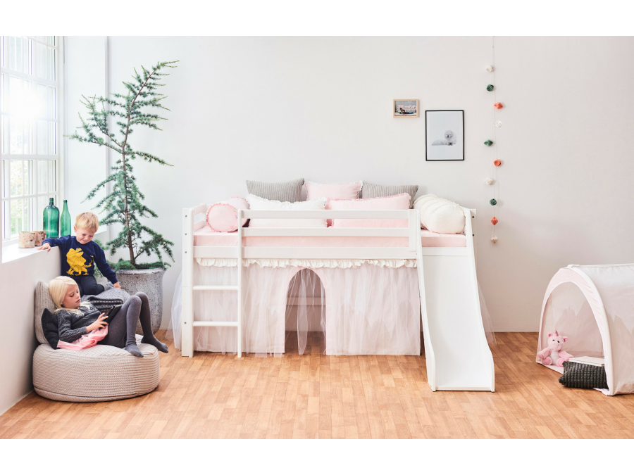 Hoppekids Winter Wonderland rond kussen - wit - Afbeelding 3
