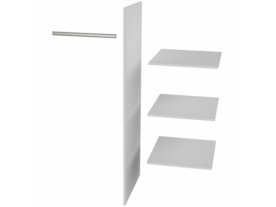 Woood Connect / Lock interieurpakket tbv 2-deurs kast zonder lade wit - Afbeelding 2