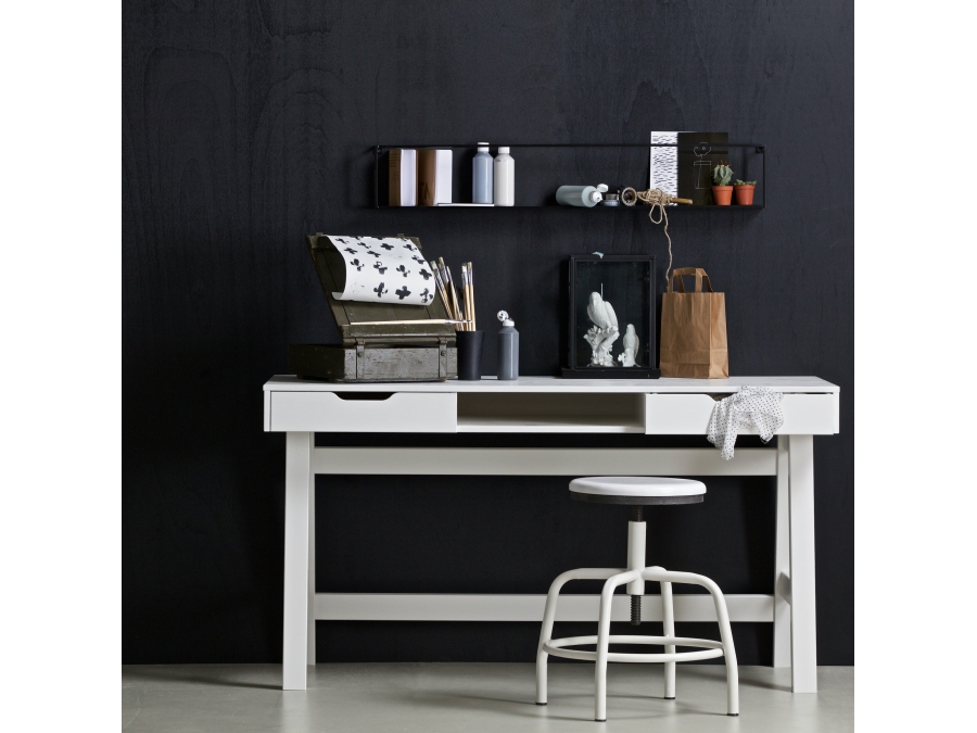 Woood Nikki bureau grenen Wit - Afbeelding 2