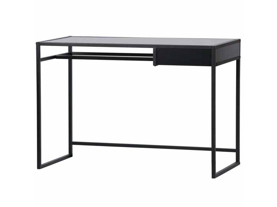 Woood Teun bureau met lade Zwart