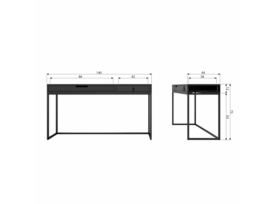 Woood Silas bureau essen blacknight - Afbeelding 7