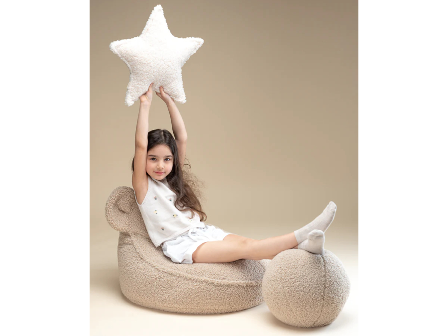 WigiWama bear beanbag - Biscuit - Afbeelding 5