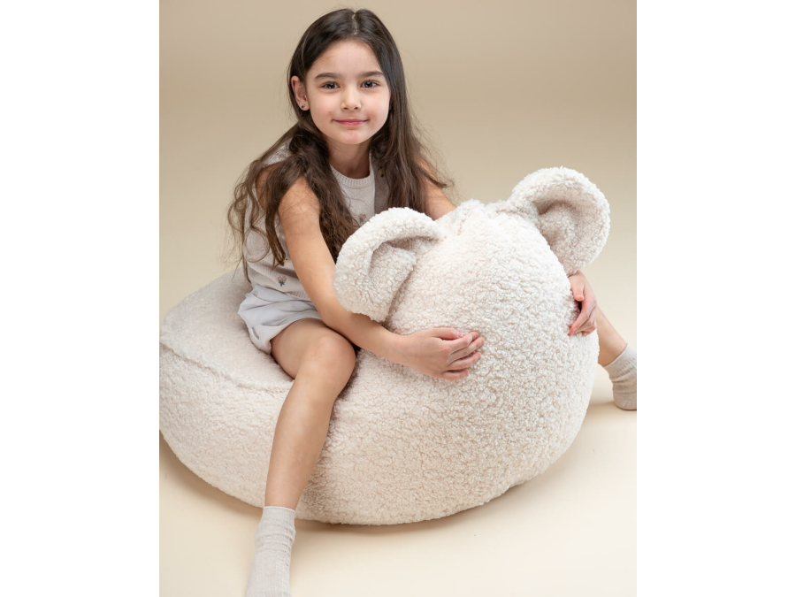 WigiWama bear beanbag - Cream White - Afbeelding 6