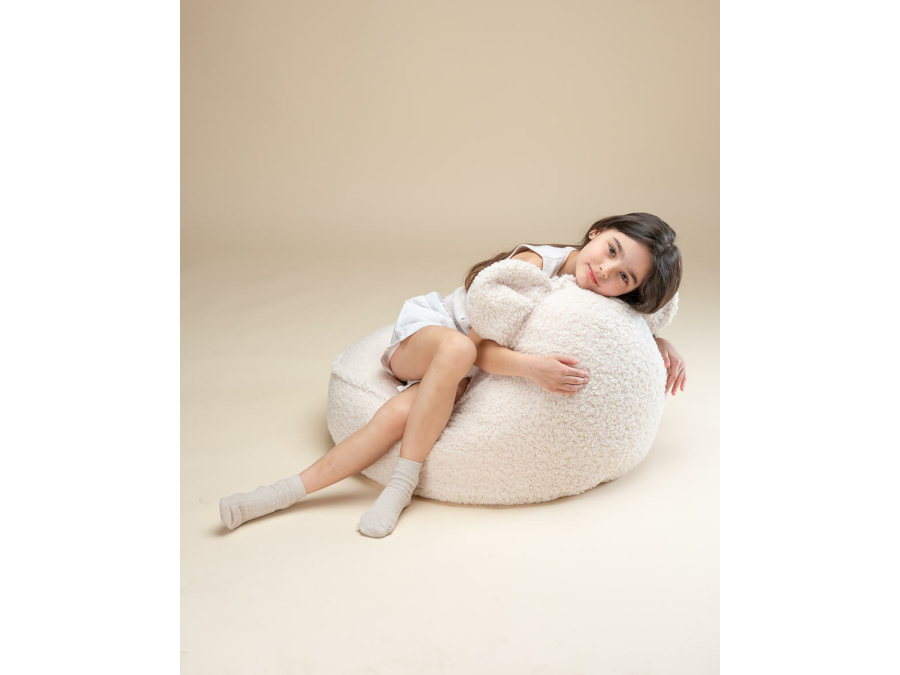 WigiWama bear beanbag - Cream White - Afbeelding 4
