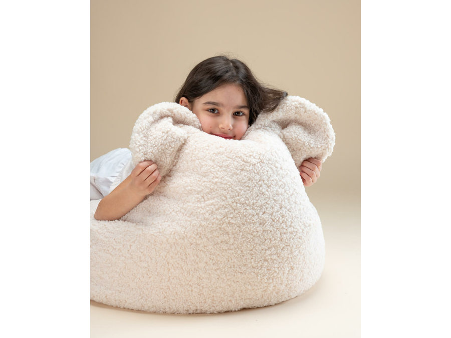 WigiWama bear beanbag - Cream White - Afbeelding 3