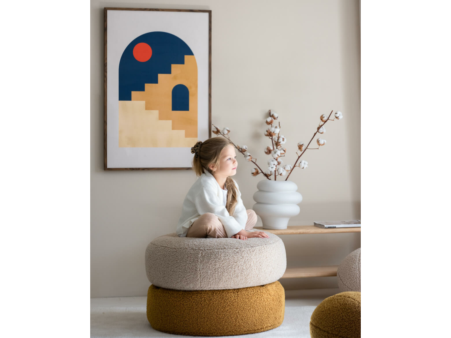 WigiWama ronde ottoman - Maple - Afbeelding 4
