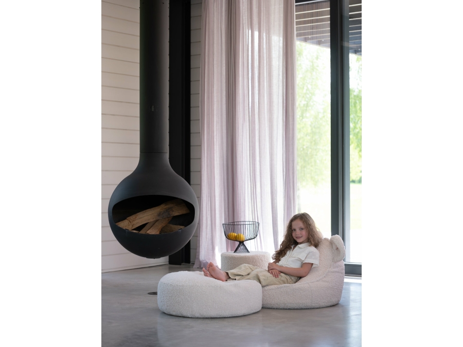 WigiWama ronde ottoman - Cream White - Afbeelding 7