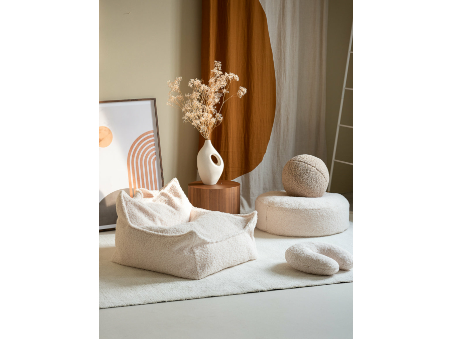 WigiWama ronde ottoman - Cream White - Afbeelding 2