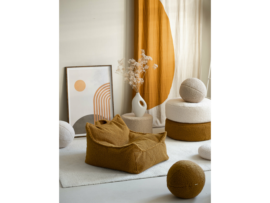 WigiWama ronde ottoman - Cream White - Afbeelding 6