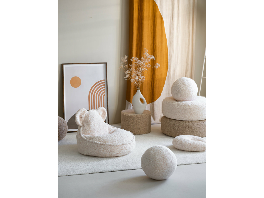 WigiWama ronde ottoman - Cream White - Afbeelding 5