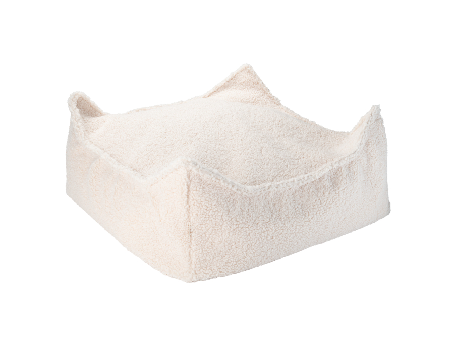 WigiWama square ottoman - Cream White
