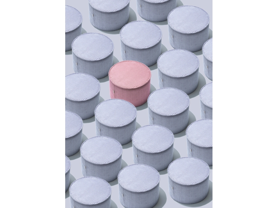 WigiWama poef - Pink Mousse - Afbeelding 4