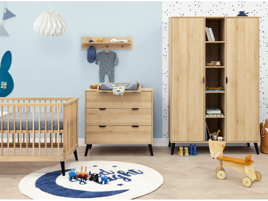 ToiToiKids Fay 2-delige meegroeikamer Naturel / Mat Zwart - Afbeelding 7