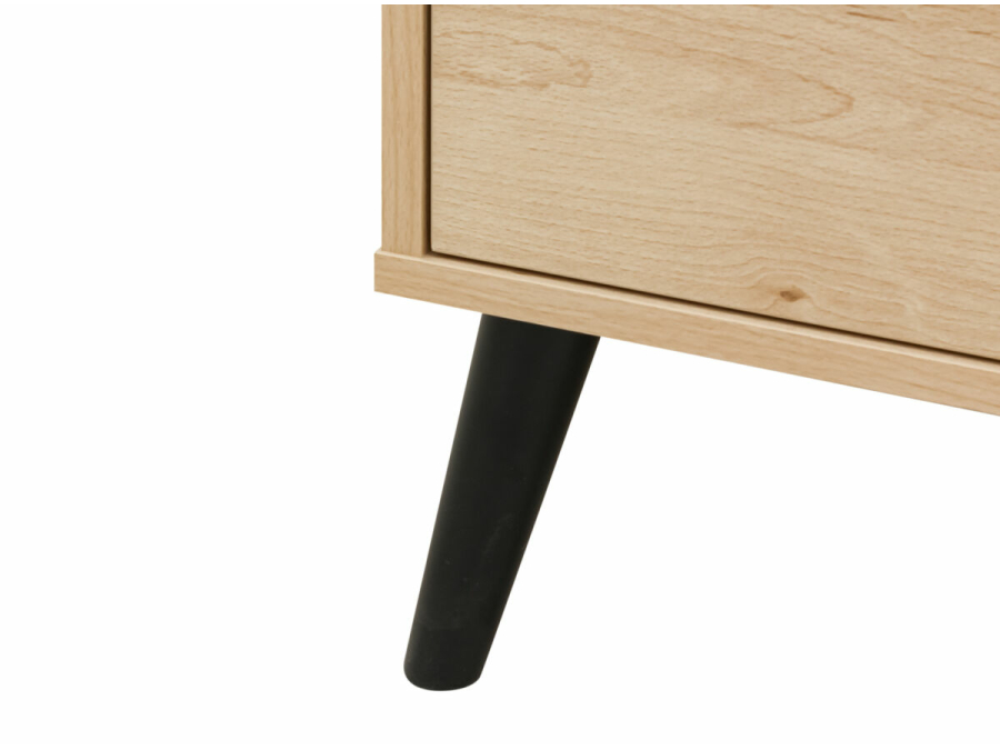 ToiToikids Fay commode met 3 laden Naturel / Mat Zwart - Afbeelding 6