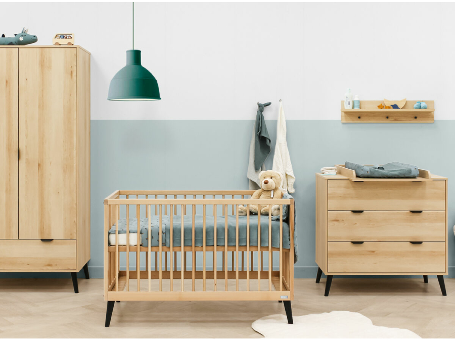 ToiToiKids Fay 2-delige babykamer Naturel / Mat Zwart - Afbeelding 5