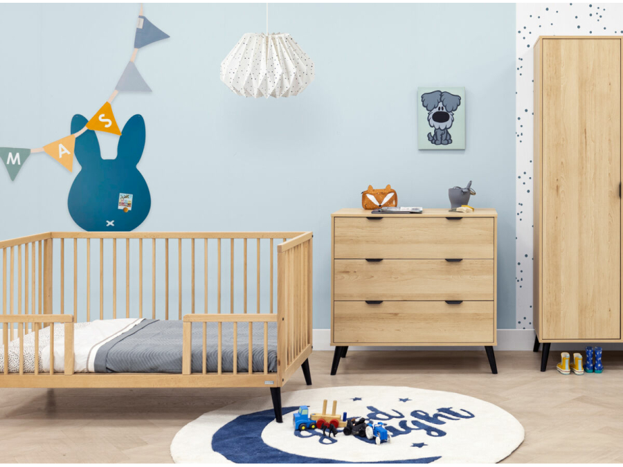 ToiToikids Fay commode met 3 laden Naturel / Mat Zwart - Afbeelding 9
