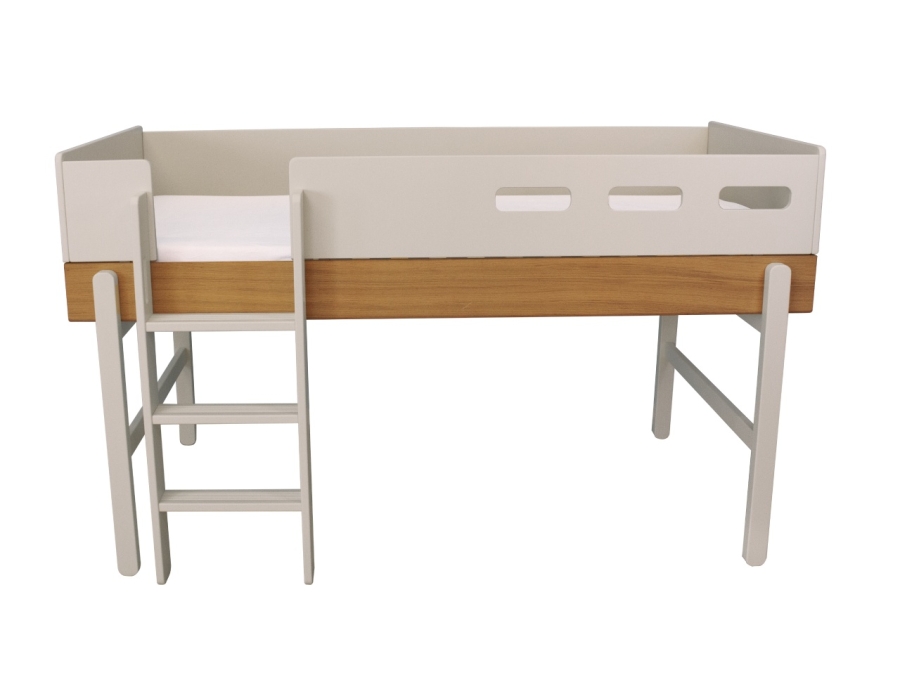 Flexa Popsicle halfhoogslaper met rechte ladder 90x200 - Cream - Afbeelding 2