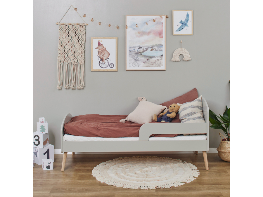 Hoppekids Blend peuterbed met uitvalbeschermers 70x160 - Dove grey - Afbeelding 2