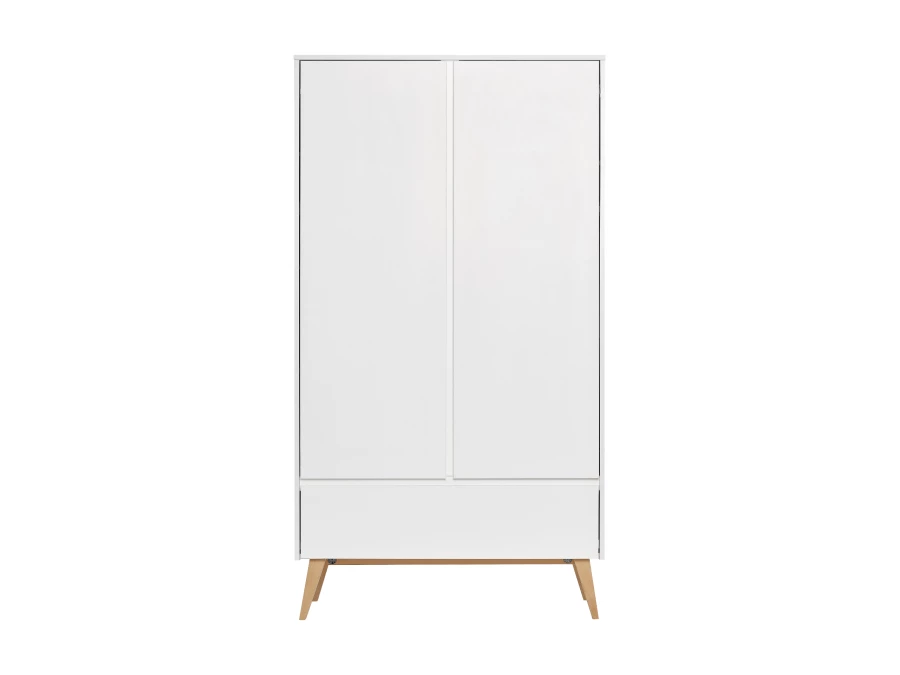 Pinio Swing 2-deurs kledingkast met lade - wit - Afbeelding 2