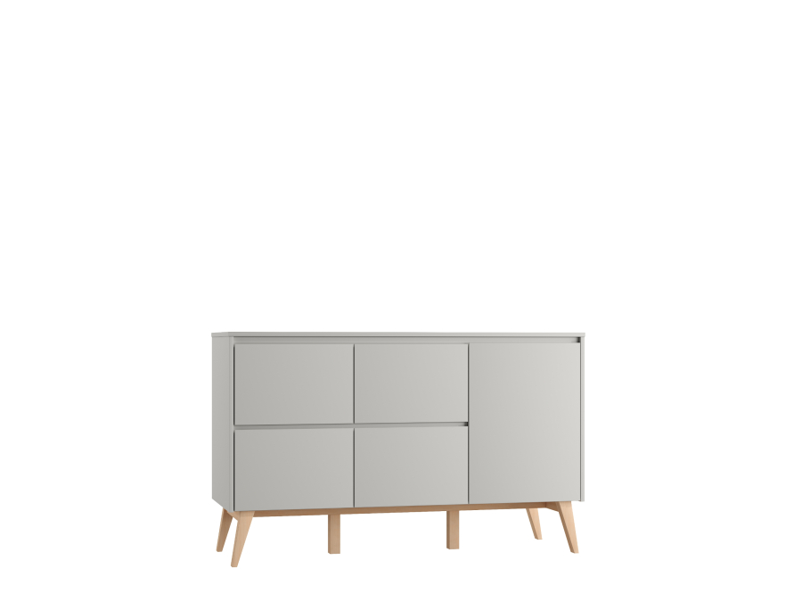 Pinio Swing commode 4 laden + 1 deur - grijs