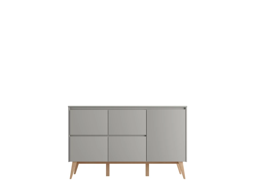 Pinio Swing commode 4 laden + 1 deur - grijs - Afbeelding 2