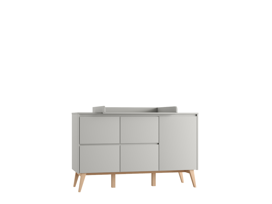 Pinio Swing commode 4 laden + 1 deur - grijs - Afbeelding 4