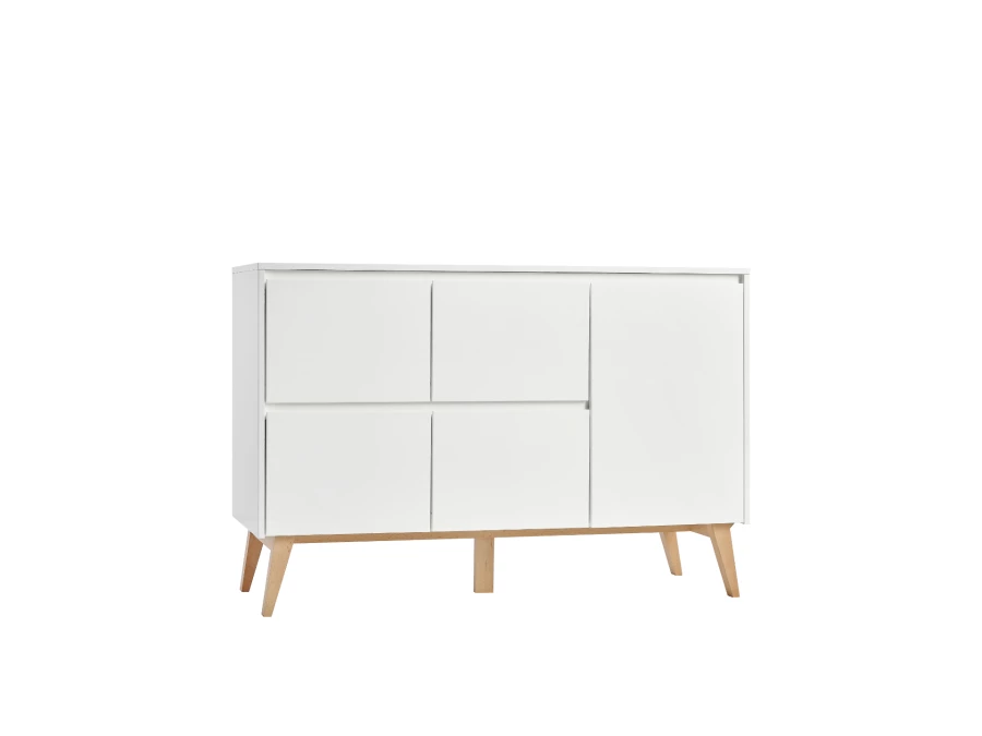 Pinio Swing commode 4 laden + 1 deur - wit