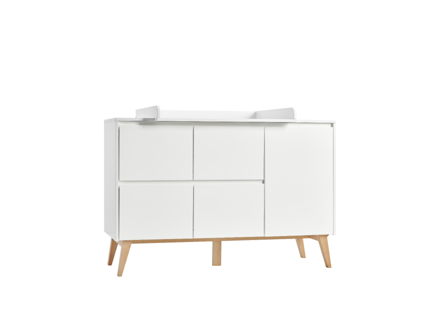 Pinio Swing commode 4 laden + 1 deur - wit - Afbeelding 2