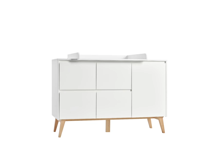 Pinio Swing commode 4 laden + 1 deur - wit - Afbeelding 2