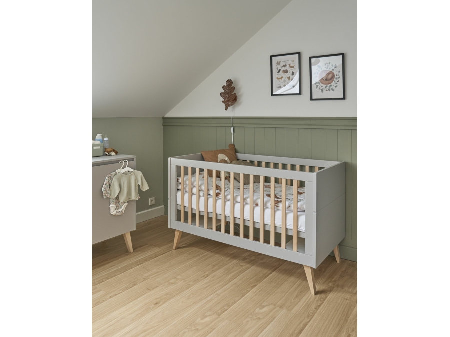 Pinio Swing ombouwbaar ledikant 60x120 - grijs - Afbeelding 7