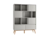 Pinio Swing grote boekenkast met laden - grijs - Afbeelding 3