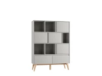 Pinio Swing grote boekenkast met laden - grijs - Afbeelding 4