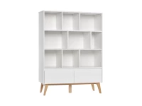 Pinio Swing grote boekenkast met laden - wit