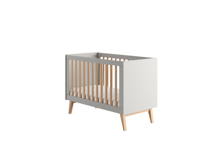 Pinio Swing ombouwbaar ledikant 60x120 - grijs - Afbeelding 2