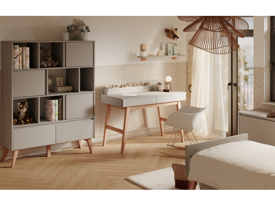 Pinio Swing boekenkast met lade - grijs - Afbeelding 6