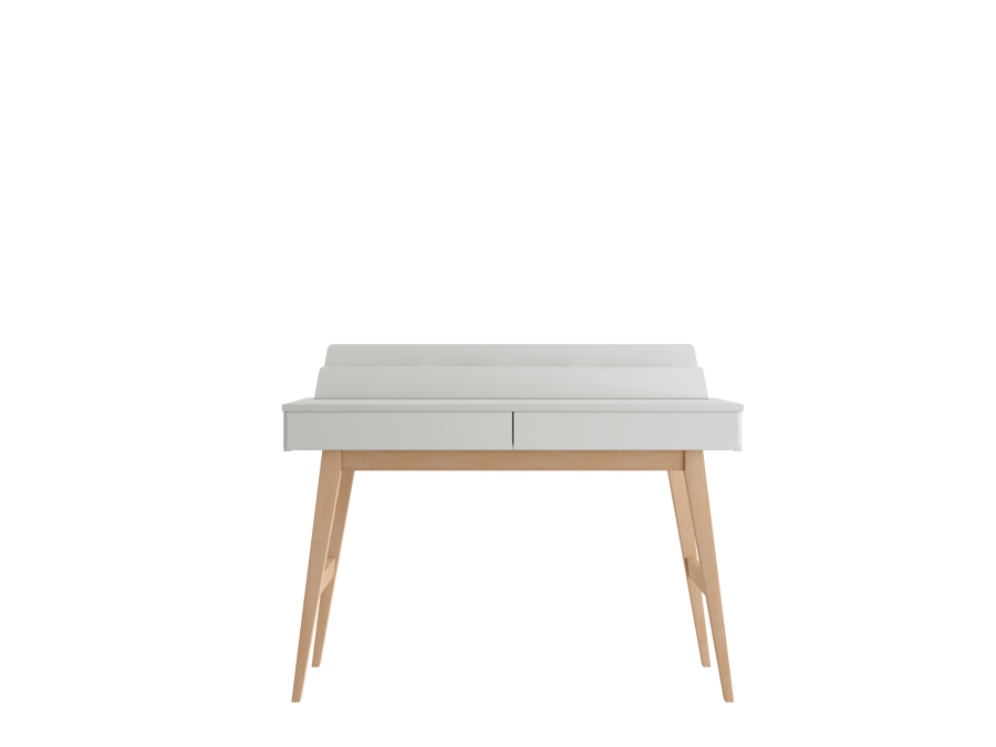 Pinio Swing hoog bureau met 2 laden - wit - Afbeelding 4