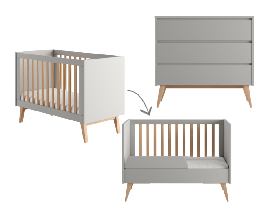 Pinio Swing 2-delige babykamer - grijs