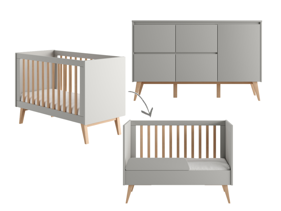 Pinio Swing 2-delige babykamer large - grijs