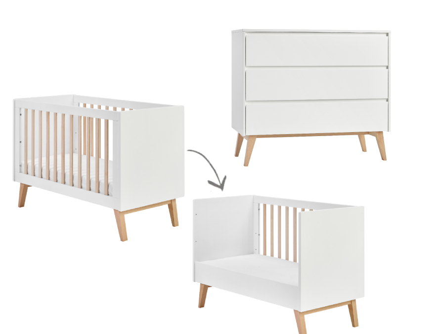 Pinio Swing 2-delige babykamer - wit