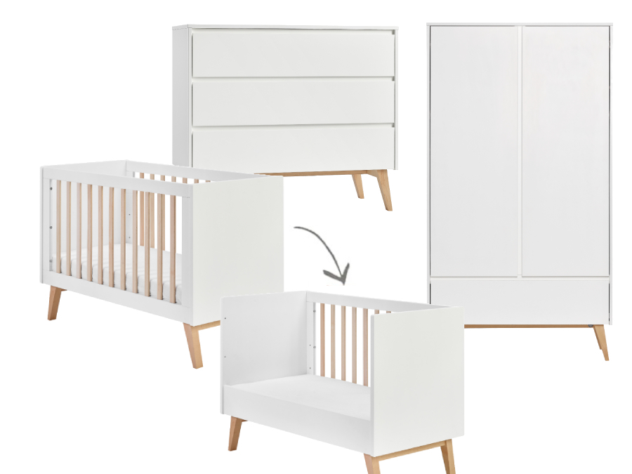 Pinio Swing 3-delige babykamer - wit